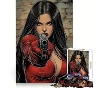 Puzzle de 1000 pièces Beauté séduisante sous la Menace d'une Arme pour Adultes renforce la mémoire, Passe Un agréable Moment, Bords Nets, Cadeau Exquis (38x26cm)