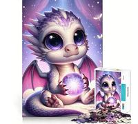 Puzzle de 1000 pièces Bébé Dragon Jeu de logique et de réflexion Détendez-Vous et offrez-Vous Un Cadeau Artistique pour Noël (38x52cm)
