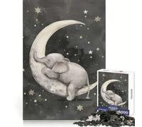 Puzzle de 1000 pièces Bébé éléphant endormi pour Adolescents, Jeu de réflexion, Jouet Anti-Stress, découpe soignée, Cadeau Artistique 38x52cm