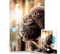 Puzzle de 1000 pièces Bébé Hibou et Son père,Casse-tête logique aux Bords Fins,Jeu de Loisirs,Cadeau d'anniversaire Amusant (50x75cm)