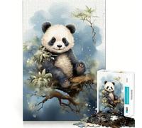 Puzzle de 1000 pièces Bébé Panda Découpe Parfaite Activité ludique et Intelligente Moment de détente et de Plaisir Anniversaire Jeu Artistique (50x75cm)