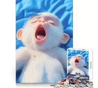 Puzzle de 1000 pièces Bébé Singe Qui bâille pour Adolescents Un Cadeau mémorable, à la Fois ludique et Stimulant (50x75cm)