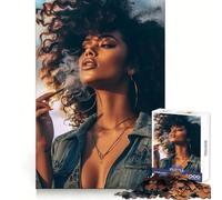 Puzzle de 1000 pièces Belle Jeune Femme pour Adultes Concentration, Pleine Conscience, évasion, Assemblage, Cadeau Symbolique (50x75cm)