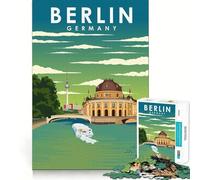 Puzzle de 1000 pièces Berlin Allemagne Art Voyage Coupes précises Jeu de logique Jeu de relaxation (50 x 75 cm)