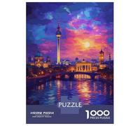 Puzzle De 1000 Pièces Berlin Cityscape at Sunset Puzzle pour Adolescents Course De Vitesse Manuelle Liste De Souhaits avec Le Père Noël Jouets Jeux Éducatifs 52x38cm/1000pcs