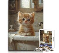 Puzzle de 1000 pièces Bêtises dans Le Bain pour Adolescents:Jeu d'éveil et de découverte, Cadeau Original pour Les fêtes Dimensions:50x75cm