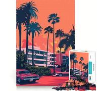 Puzzle de 1000 pièces Beverly Hills, LA Evening - Jeu cognitif serré - Cadeau amusant - Motif de Noël (38 x 52 cm)