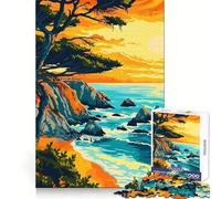 Puzzle de 1000 pièces Big sur Beach Coast Art pour Adolescents stimule la réflexion, apaise et distrait, découpe Nette, (38x52cm)