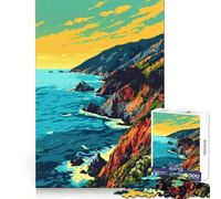Puzzle de 1000 pièces Big sur Beach Coast Art pour Adultes, Exercice de logique, détente, Bords Nets, Cadeau Symbolique (38x52cm)