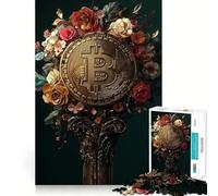 Puzzle de 1000 pièces Bitcoin avec des pièces ajustées - Un jeu cognitif qui invite à jouer confortablement et donne un motif de Noël (38 x 26 cm)