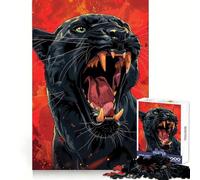 Puzzle de 1000 pièces Black Panther Roar pour Adolescents Stimulation cérébrale, Bien-être, Loisirs, Plaisir Coffret Cadeau Parfait (38x26cm)