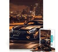 Puzzle de 1000 pièces BMW AMG GT Stealth Edition,découpe précise,Jeu de réflexion,Cadeau Facile à Jouer,Cadeau d'anniversaire Amusant (38x26cm)