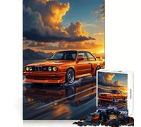 Puzzle de 1000 pièces BMW E Orange au Coucher du Soleil pour Adolescents Jeu Intelligent et divertissant Image à Assembler (50x75cm)