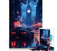 Puzzle de 1000 pièces BMW ME Nuit pluvieuse Londres avec Bigben pour Adolescents, idéal pour améliorer sa mémoire, se détendre et créer des œuvres d'art aux découpes nettes (38x52cm)