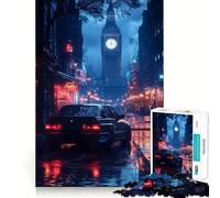 Puzzle de 1000 pièces BMW ME Rainy Night in London with Bigben pour Adolescents Jeu Intelligent d'intérieur Découpe précise Cadeau Exquis (50x75cm)