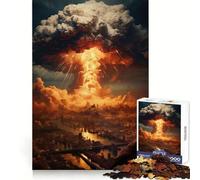 Puzzle de 1000 pièces Bombe Atomique pour Adultes Exercice de raisonnement Évasion méditative Bords de qualité supérieure Cadeau de Noël (50x75cm)
