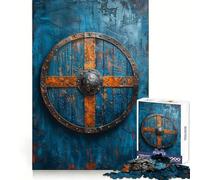 Puzzle de 1000 pièces Bouclier Viking pour Adolescents Bien-être cérébral, Relaxation Facile, Assemblage Parfait, (38x26cm)