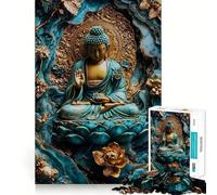 Puzzle de 1000 pièces Bouddha Calme Zen Kintsugi Ajustement Parfait Art Stimulant cérébral Jeu de détente Décoration Murale de Noël (50x75cm)