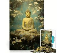 Puzzle de 1000 pièces Bouddha dans la Nature,Assemblage Parfait,Art,Jeu Stimulant pour Le Cerveau,Temps de Repos,décoration Murale de Noël (50x75cm)