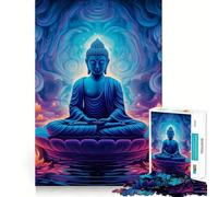 Puzzle de 1000 pièces Bouddha dans la Nature Bords Lisses Jeu de Concentration Amusant et Relaxant Cadeau d'anniversaire (38x52cm)
