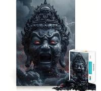 Puzzle de 1000 pièces « Bouddha de Pierre en colère »,Jeu de réflexion,découpe Experte,Passe-Temps Fascinant pour Les Moments de détente (50x75cm)