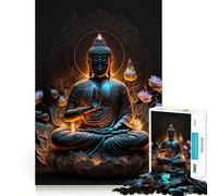 Puzzle de 1000 pièces Bouddha V Bords Nets Décoration Résolvez des problèmes Amusez-Vous et passez Un Bon Moment Décoration de Noël Cadeau (50x75cm)