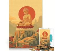Puzzle de 1000 pièces Bouddha Zen sur la Montagne pour Adolescents Stimulation Cognitive,Assemblage précis,Aucune pièce détachée,Passe-Temps captivant (50x75cm)