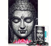 Puzzle de 1000 pièces Bouddha Zen Yoga Studio Art Flawless Fit Art Jeu Stimulant Le Cerveau Temps de Repos Décoration Murale de Noël (38x26cm)