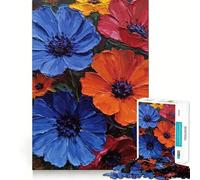 Puzzle de 1000 pièces Bouquet de Fleurs éclatant pour Adolescents Jeu de réflexion Amusant Taille Uniforme Pièces précises Activité relaxante en Groupe à l'intérieur (38x26cm)