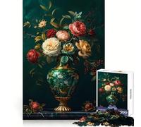 Puzzle de 1000 pièces Bouquet de Luxe Intemporel pour Adultes, Jeu de réflexion Stimulant, Jeu de Groupe, découpe Nette, Joli Cadeau 38x52cm