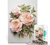 Puzzle de 1000 pièces Bouquet de pivoines pour Adolescents Améliore la mémoire, se détend, Bords précis, Cadeau créatif (38x26cm)