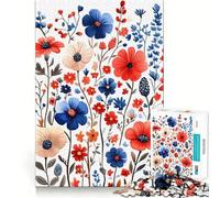 Puzzle de 1000 pièces Bouquet Floral Aquarelle »,Jeu de réflexion,Assemblage Stable,pièces Qui ne bougent Pas,Passe-Temps agréable pour Les Longs Week-Ends (50x75cm)