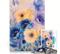 Puzzle de 1000 pièces Bouquet Floral Aquarelle »,Jeu de réflexion de Haute précision,découpe Amusante pour Passer Le Temps (38x26cm)