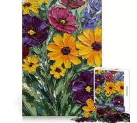 Puzzle de 1000 pièces Bouquet Floral éclatant pour Adultes : réflexion stratégique, apaisement et Divertissement Assemblage précis (38x52cm)