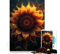 Puzzle de 1000 pièces Braises de Tournesol pour Adultes, Jeu de logique, Jeu d'intérieur, découpe de précision, Cadeau précieux 38x26cm