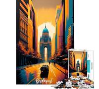 Puzzle de 1000 pièces Budapest Artistique pour Un Anniversaire ou Noël Jeu éducatif pour améliorer la mémoire (14 Ans et Plus) 50x75cm