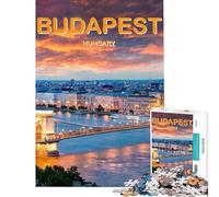Puzzle de 1000 pièces Budapest Hongrie Voyage Puzzles pour Adultes Jouets Anti-Stress Analyse et logique Activités Amusantes à la Maison (Dimensions 38x26cm)