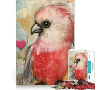 Puzzle de 1000 pièces Cacatoès Rose pour la Saint-Valentin pour Adolescents Un Divertissement Stimulant et ludique,sans Espace,pour des Moments de détente à la Maison (50x75cm)