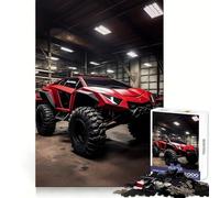 Puzzle de 1000 pièces Camion Monstre Lamborghini Rouge pour Adolescents Un Cadeau élégant et Relaxant aux découpes nettes (50x75cm)