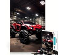 Puzzle de 1000 pièces Camion Monstre Lamborghini Rouge pour Adolescents Un Cadeau élégant et Relaxant aux découpes nettes (50x75cm)