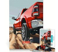 Puzzle de 1000 pièces Camion Ram Rouge pour Adolescents Jeu de réflexion et de création Collective Découpe Nette et Amusante Objet de Collection (38x26cm)