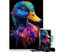 Puzzle de 1000 pièces Canard Arc-en-Ciel Pop Art pour Adultes, Jeu de réflexion et de détente, Design à Assembler, pièce de Collection (38x26cm)
