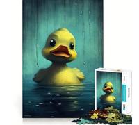 Puzzle de 1000 pièces Canard Jaune pour Adultes,Jeu de mémoire et de Concentration,Format Compact,sans Espace,idéal pour des Moments de Jeu en Famille (50x75cm)
