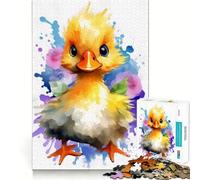 Puzzle de 1000 pièces Canard Mignon,Jeu d'articulation Propre et Stimulant,pour se détendre et s'amuser,Cadeau d'anniversaire Amusant (50x75cm)