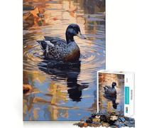 Puzzle de 1000 pièces Canard Noir américain pour Adultes,Jeu Stimulant l'esprit,découpe Laser pour Un Assemblage Parfait,activité Amusante en Famille (38x26cm)