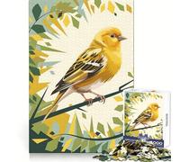 Puzzle de 1000 pièces Canari doré éclatant au Soleil pour Adolescents, idéal pour se remémorer Les Bons Moments passés Ensemble, Cadeau saisonnier à emboîtement Ferme (38x26cm)