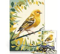 Puzzle de 1000 pièces Canari doré éclatant au Soleil : Un défi intellectuel Stimulant et Relaxant, à découper avec précision, Un Cadeau Parfait (50x75cm)