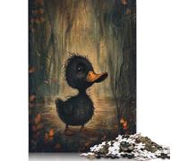 Puzzle de 1000 pièces Caneton Noir enchanté, Puzzle carré en Bois pour Adultes, décoration intérieure, 1000 pièces (75 x 50 cm)