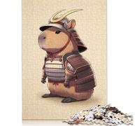 Puzzle de 1000 pièces Capybara Samouraï pour Adultes et Adolescents - Puzzle en Bois - Idée Cadeau Parfaite pour Adultes - 1000 pièces (75 x 50 cm)