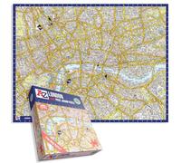 Puzzle de 1000 pièces Carte de Londres de la Grande-Bretagne A-Z - Carte de Rue Exclusive - Comprend Un Guide imprimé et Un Index de Ville - Cadeau nostalgique Amusant pour Adultes